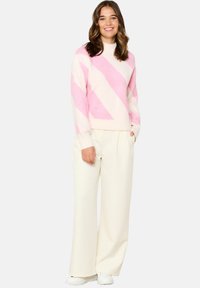 LolaLiza JACQUARD WITH STRIPES - Pulover - light pink