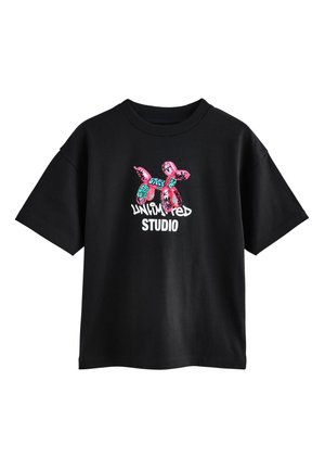 Next, REGULAR FIT - SHORT SLEEVE GRAPHIC T-SHIRT . - T-shirt imprimé - black graffiti balloon