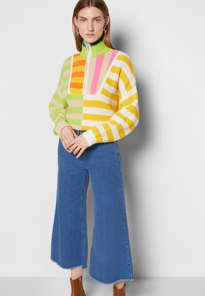 Mother of Pearl CROPPED WIDE LEG TROUSER - Jean flare - stone wash