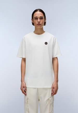 Napapijri BADGE - T-shirts - white heron