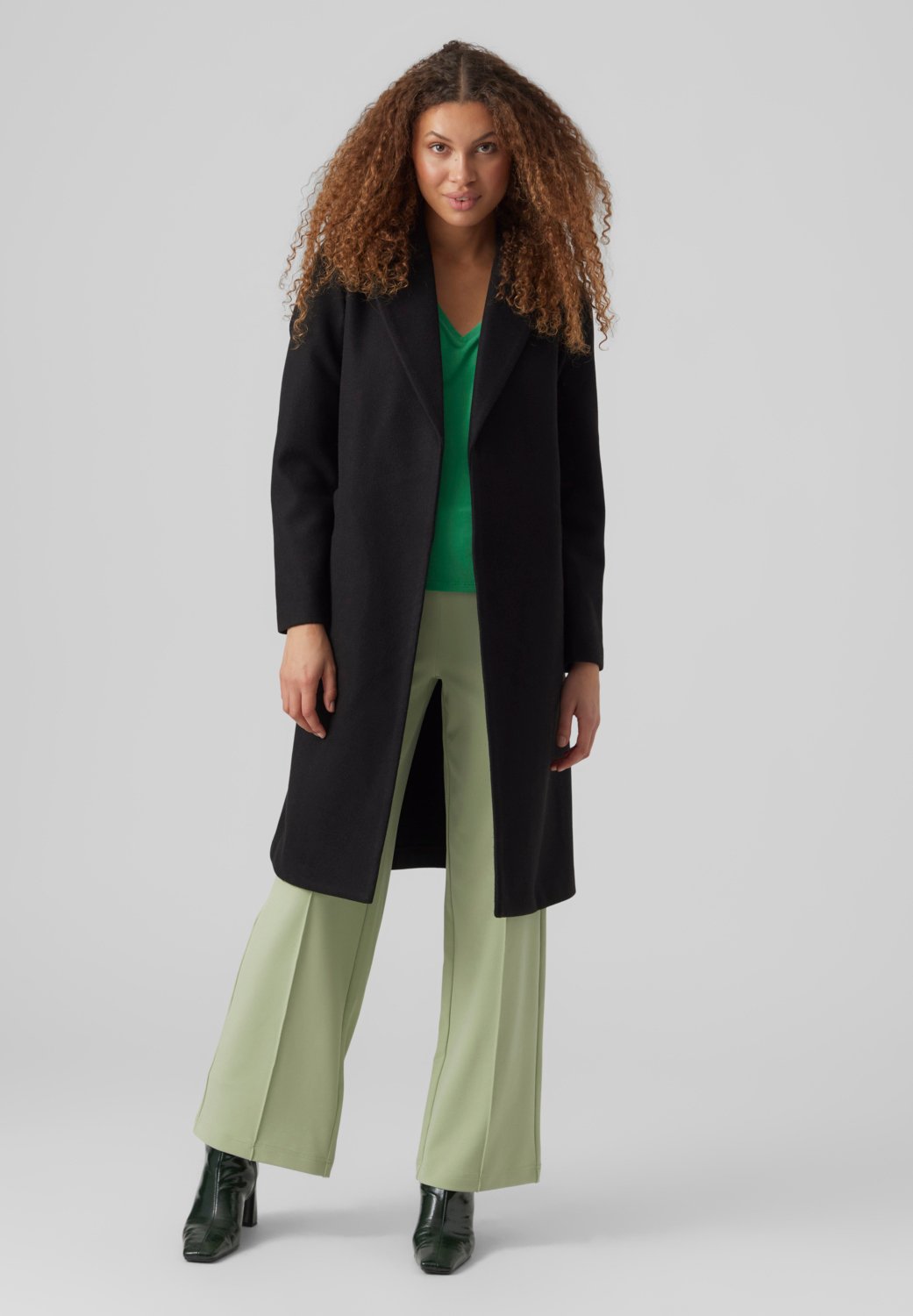 VERO MODA Vmfantastic LS O-Neck Button Pull Ga Boo Maglione Lavorato a Maglia, Betulla/Stripes:w. Melange W. Moonrock Melange, S Donna