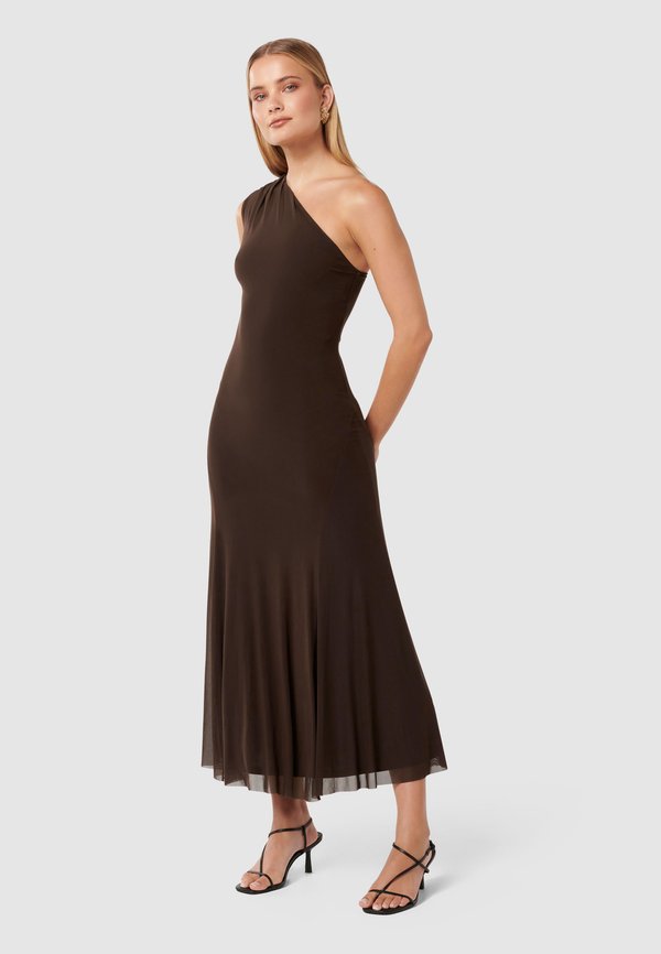 LONDON ONE SHOULDER MIDI - Cocktail dress / Party dress - dark chocolate3
