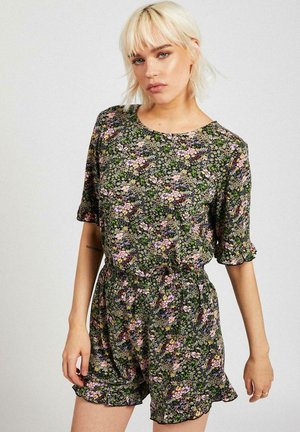 CO-ORD IN FLORAL EMBROIDERY - Shorts - green