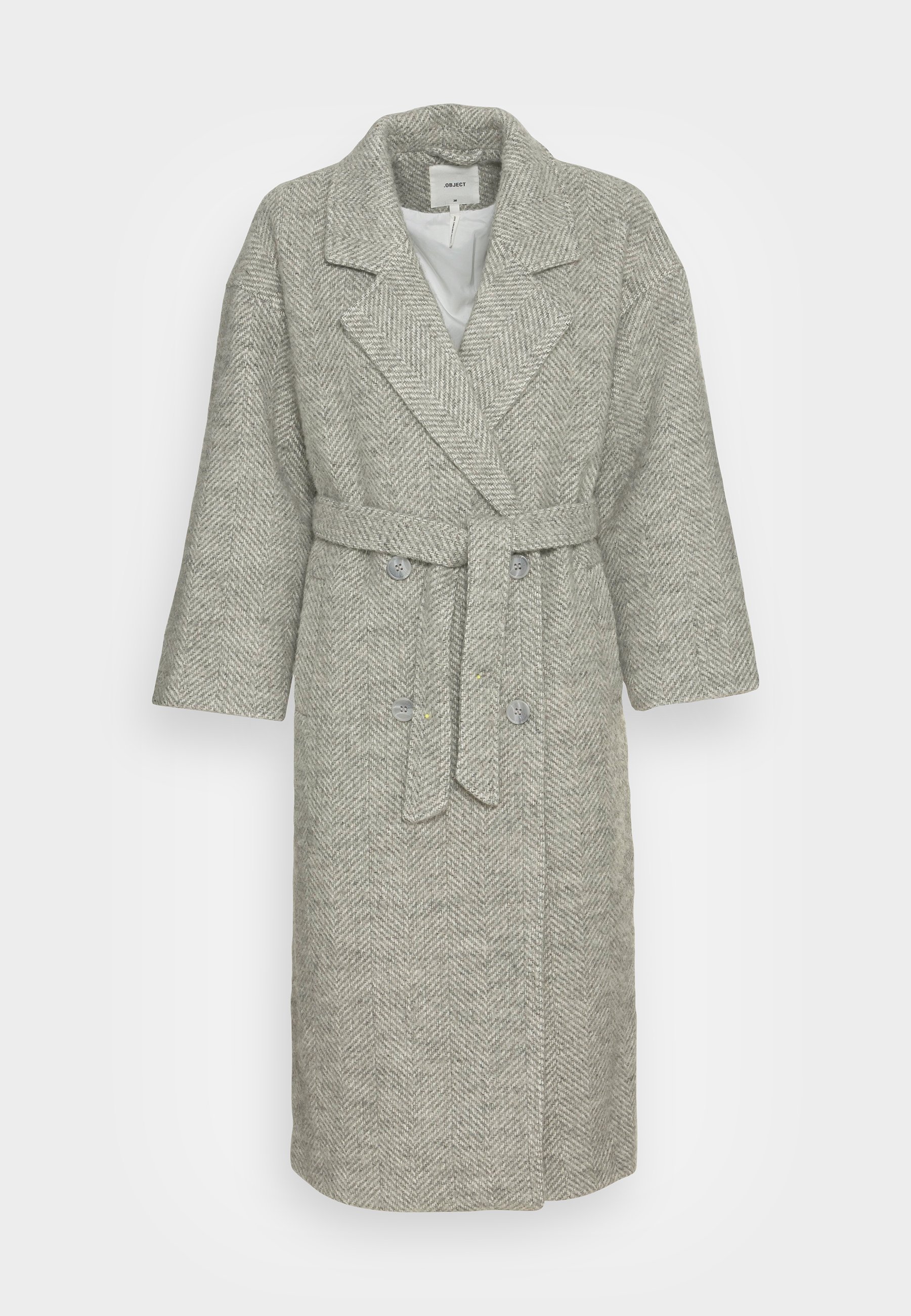 light grey wrap coat