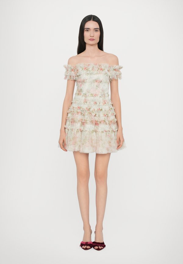 MADAME ROSE ELODIE OFF SHOULDER MICRO MINI - Day dress - moonshine3