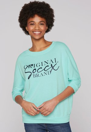 BASIC MIT VERKÜRZTEN FLEDERMAUSÄRMELN - Sweatshirt - aqua splash