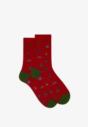 Gallo WITH MIXED CHRISTMAS MOTIF - Socken - papavero