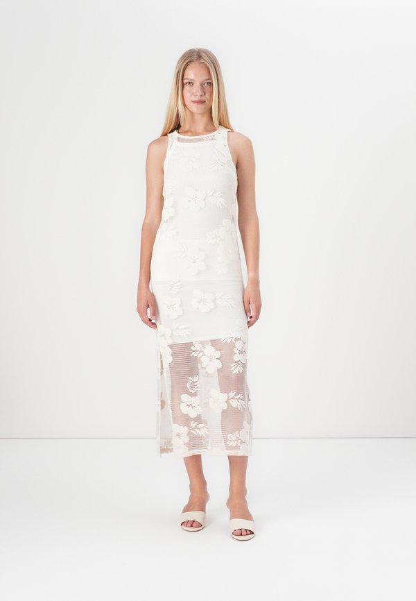 NMKLEA LONG FLOWER SLIT DRESS - Freizeitkleid - birch