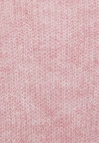 Weiches, rosa gestricktes Gewebe mit einer strukturierten, fusseligen Oberfläche. Das Design weist ein dezentes, wellenförmiges Muster im gesamten Material auf.