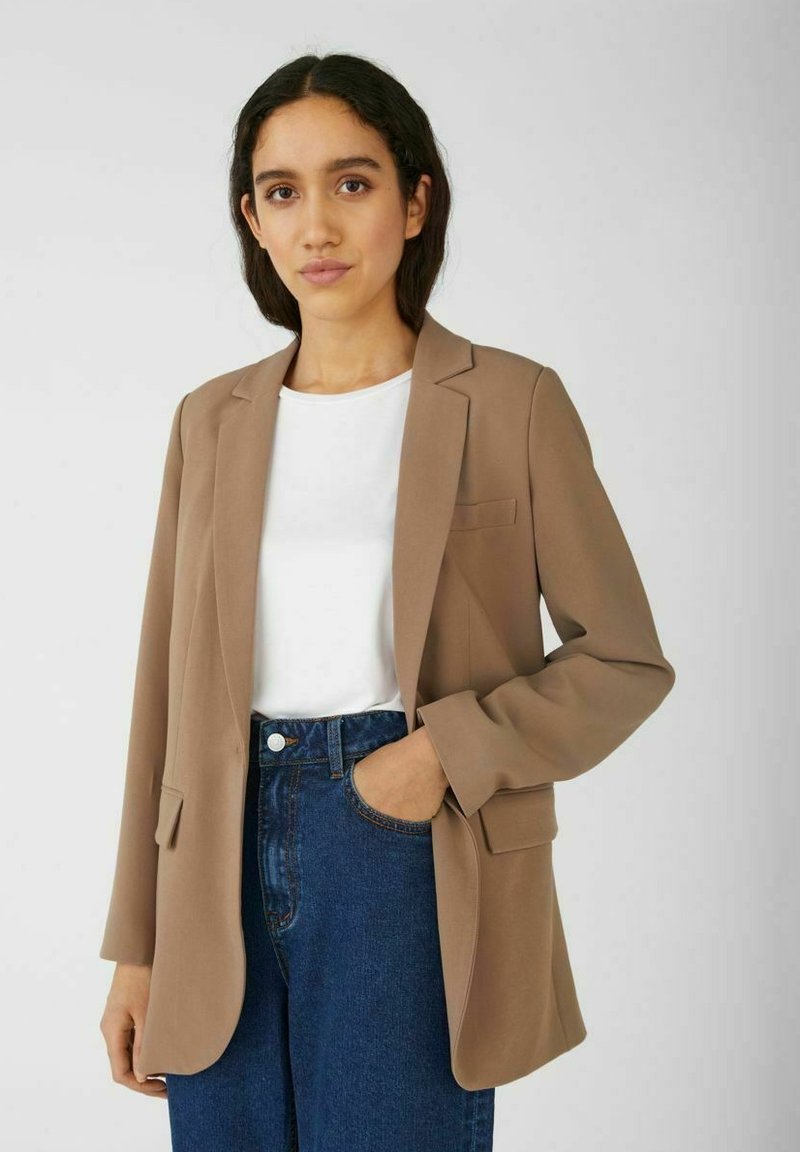 Damen Leichte Jacken | Object OBJSIGRID NOOS Blazer fossil/beige - FG95037 Damen Leichte Jacken | Object OBJSIGRID NOOS Blazer fossil/beige - FG95037