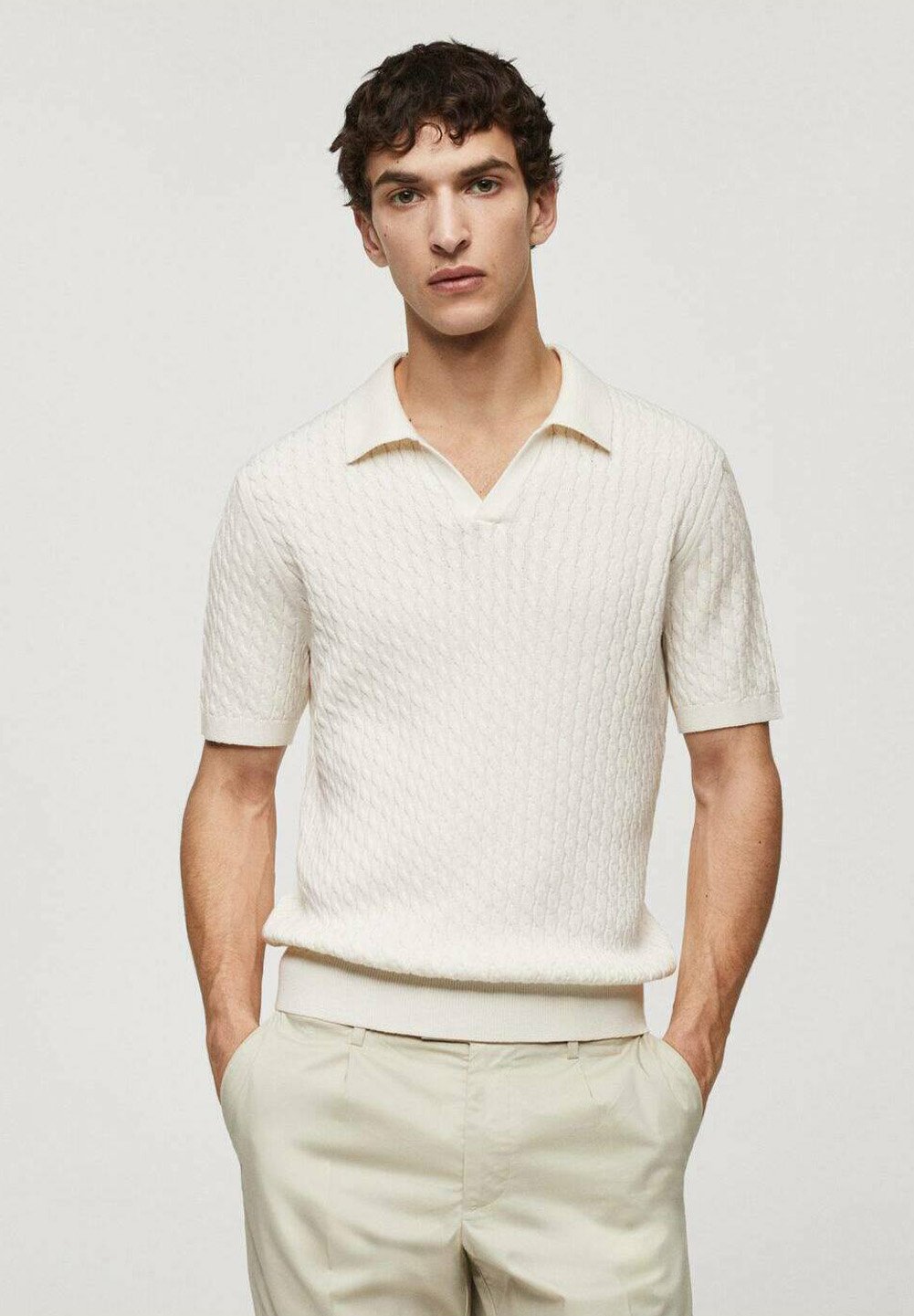 Mango TRECCIA - Poloshirt - white/offwhite - Zalando.de
