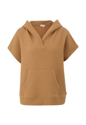 s.Oliver HOODIE MET KORTE MOUWEN - T-Shirt print - sandstein