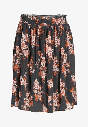 A-line skirt - black flower