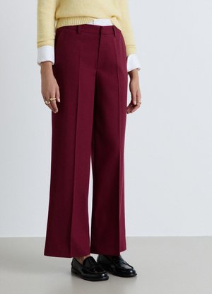 Calliope, PANTALONE LUNGO TINTA UNITA - Trousers - bordeaux