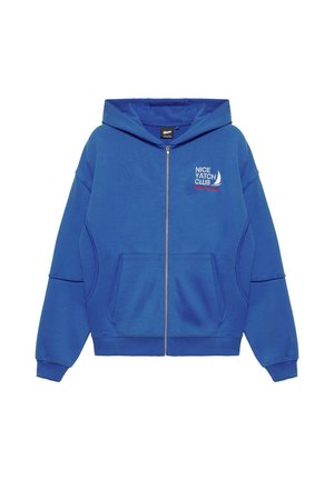 PULL&BEAR, NICE YACHT CLUB ZIP-UP - HOODIE - Sweat zippé - mottled dark blue
