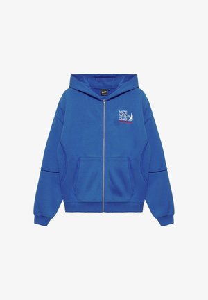 PULL&BEAR, NICE YACHT CLUB ZIP-UP - HOODIE - Sweat zippé - mottled dark blue