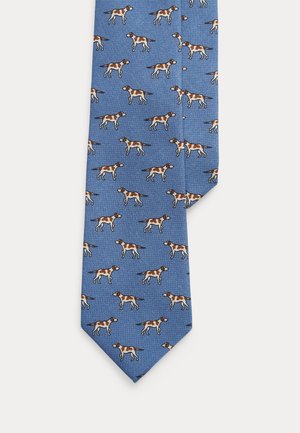 Polo Ralph Lauren DOG-PRINT WOOL CHALLIS TIE - Γραβάτα - blue