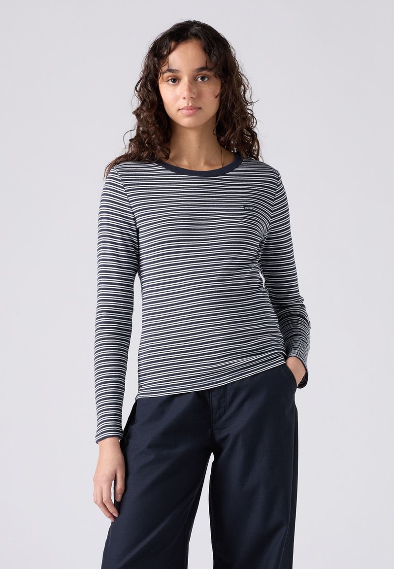Levi's® ESSENTIAL TEE - Top s dlouhým rukávem - mila stripe peacoat