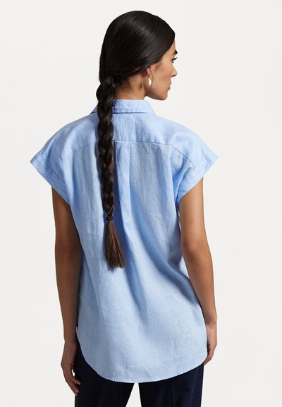 Polo Ralph Lauren LINEN POPOVER SHIRT - Blūze - baby blue