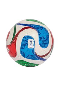 FIFA Wereldbeker voetbal, wit met blauwe, rode en groene ontwerpen. Heeft een textuur oppervlak en logo-details voor een betere grip.