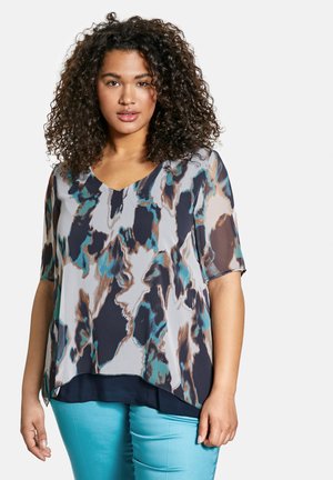 LANGARM - Blouse - offwhite gemustert