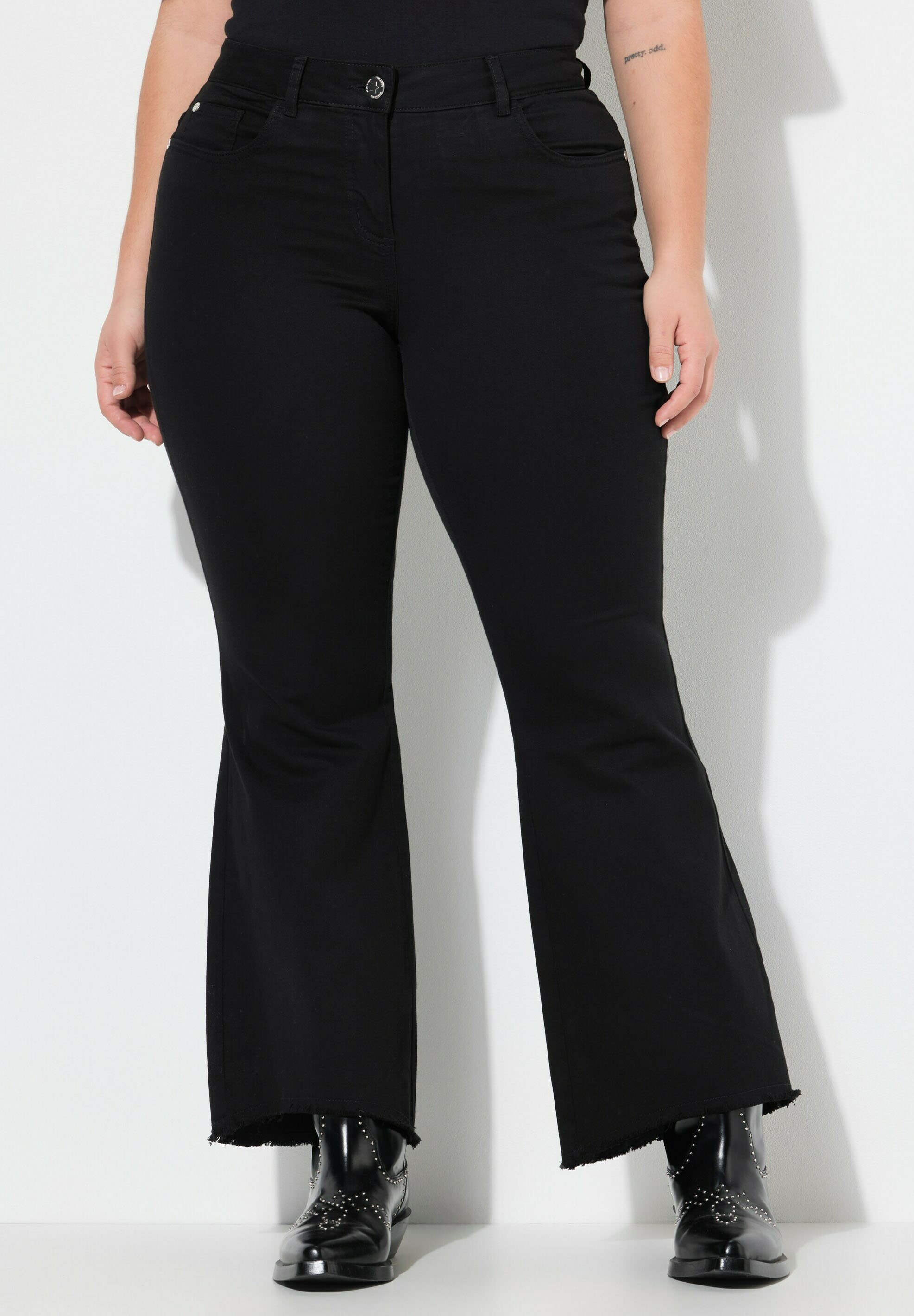 Zampa Jeans A Campana Sfrangiati Pantaloni Larghi A Zampa Jeans - Main Image