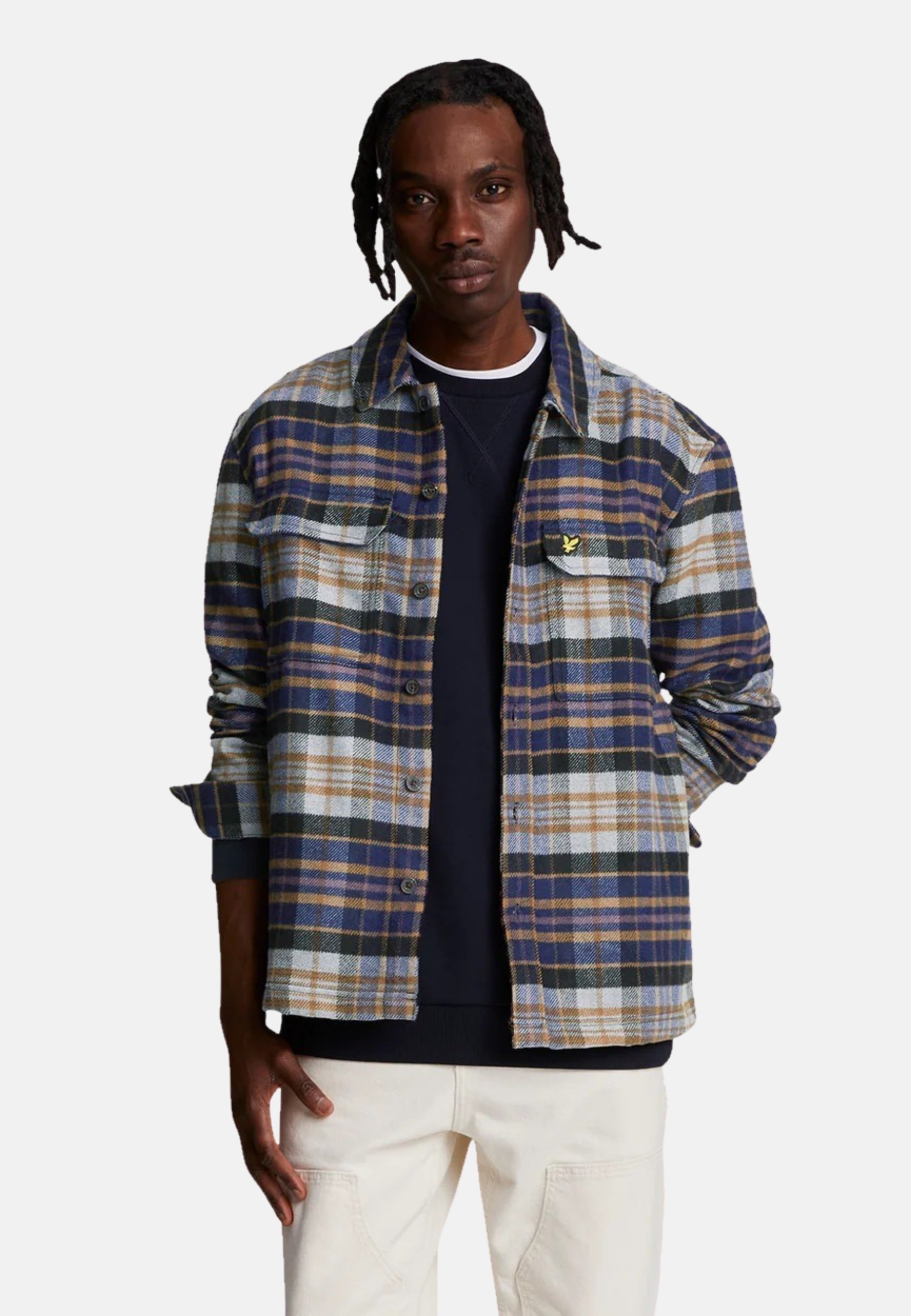 Chemise Homme Lyle & Scott Coton - Bleu - Manches Longues - Taille S - Occasion