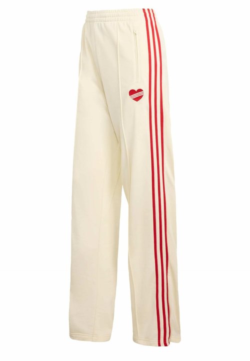 adidas FIREBIRD LOOSE - Tracksuit bottoms - cream white better scarlet — photo 5
