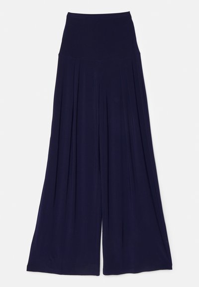 Norma Kamali HIGH WAIST PLEAT PANT - Pantalon classique - true navy