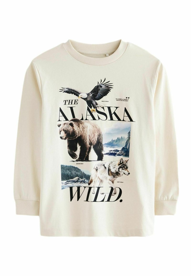 Next GRAPHIC - Langarmshirt - ecru white animals