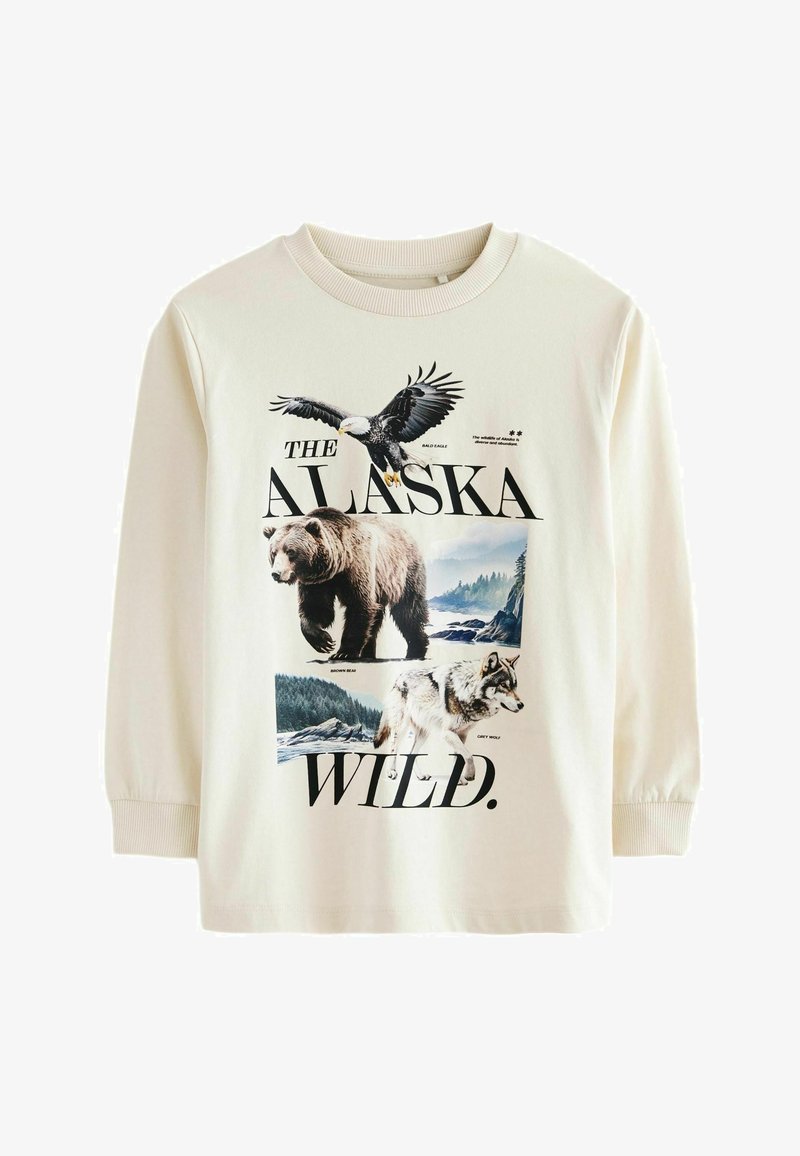 Next GRAPHIC - Hosszú ujjú felső - ecru white animals