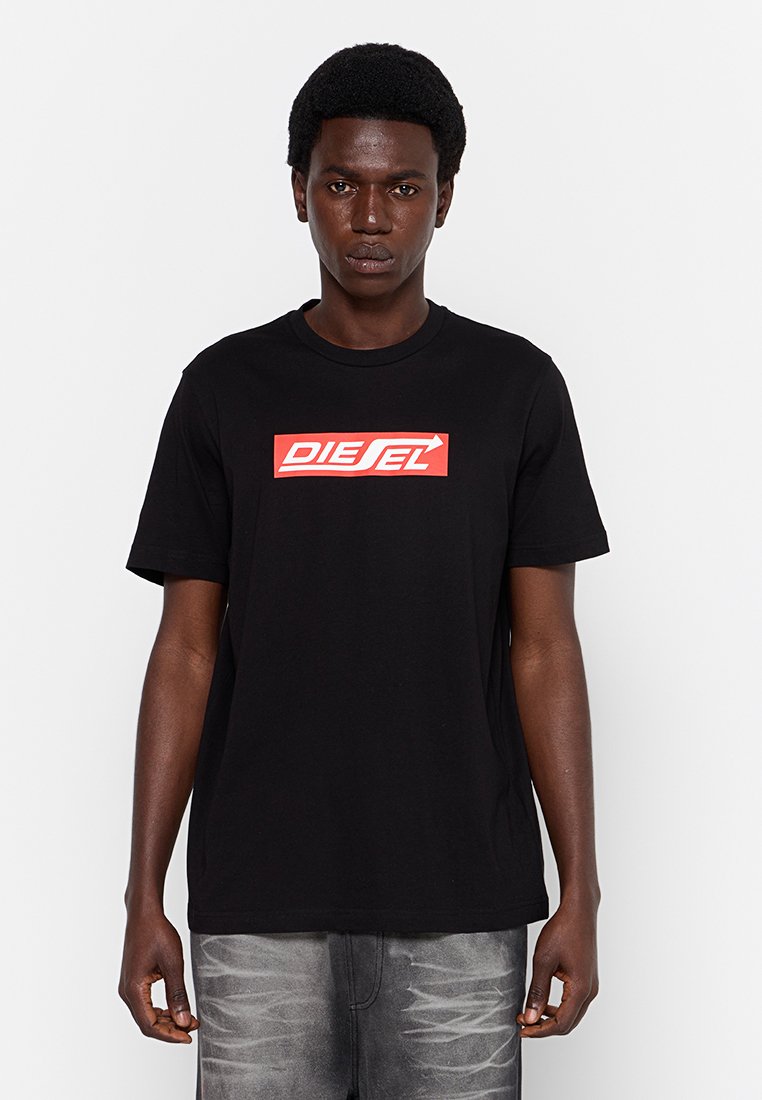Diesel T-shirt print zwart