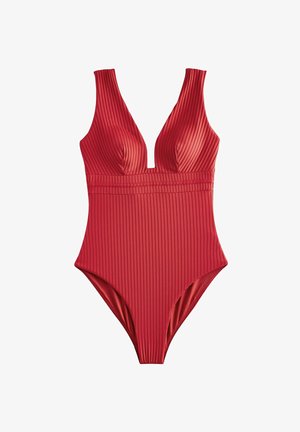 PLUNGE TUMMY CONTROL - Kupaći kostim - red rib