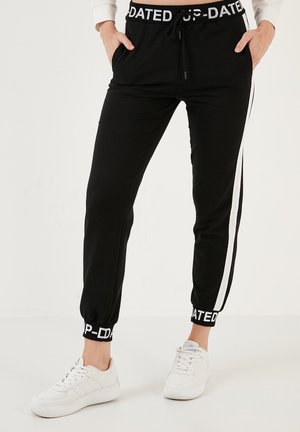 SLIM FIT - Trainingsbroek - black