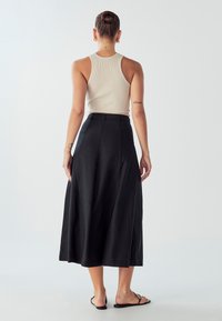 WILLA MIMIE MIDI - Pliceret nederdel /Nederdele med folder - anthracite