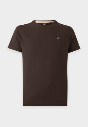 Hollister Co., SLIM CREW - Βασικό μπλουζάκι - dark brown