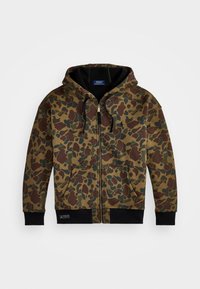 CAMO DOUBLE-KNIT HOODIE - Sudadera con cremallera - multi-coloured