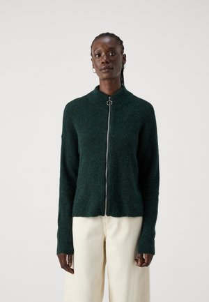 VMPALMA HIGHNECK ZIP  - Cardigan - scarab melange