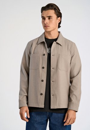 Lindbergh, SUPERFLEX BRUSHED MEL OVERSHIR - Summer jacket - stone mel