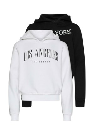 2 PACK LANGARM LOS ANGELES NEW YORK - Luvtröja - black white