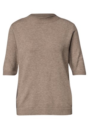 Street One, SHORT-SLEEVE TURTLENECK JUMPER - Basic T-shirt - sanded amber mel.