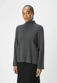 Object OBJREYNARD HIGH NECK - Trui - dark grey melange