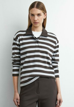 comma, T-SHIRT - Polo - dunkelbraun