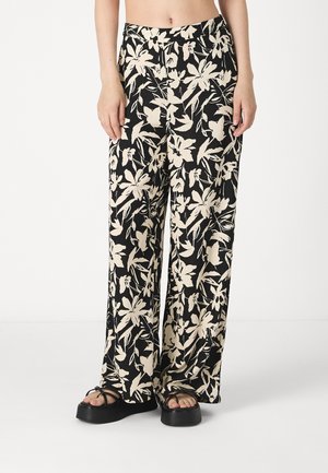Anna Field LINEN BLEND - Stoffhose - black