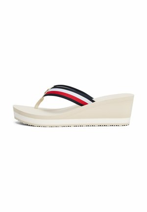 CORPORATE WEBBING - T-bar sandals - muslin