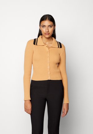 Cardigan - caramel/black