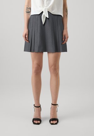 ONLMARION ELASTIC PLEAT - Veckad kjol - dark grey melange