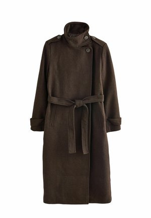 REGULAR FIT - FORMAL FUNNEL NECK  - Trenci - chocolate brown