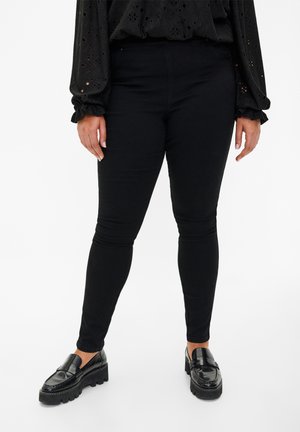 MIT HOHER TAILLE - Jeans Skinny - black