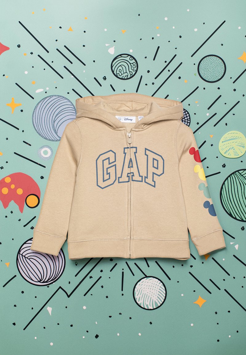 GAP - LOGO TODDLER BOY - Tröja med dragkedja - new sand, Förstora